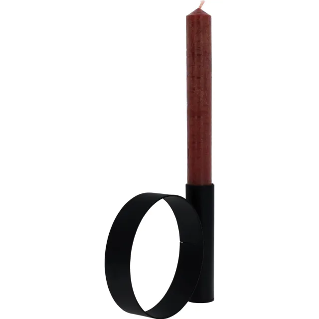 QUVIO Kaarsenhouder - Diameter 2,4 cm Zwart