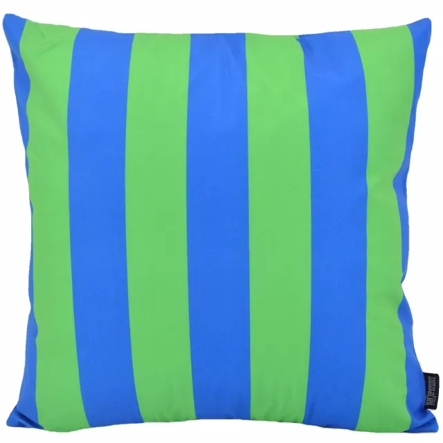 Gek op Kussens! Sierkussen Streep Blauw/Groen | 45 x 45 cm | Katoen/Polyester