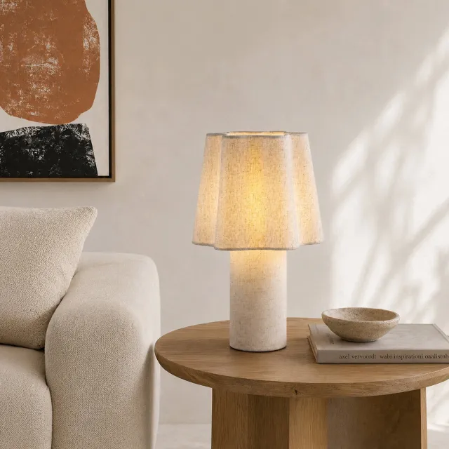 NOUS Living tafellamp Lux (Ø24x38cm) Naturel