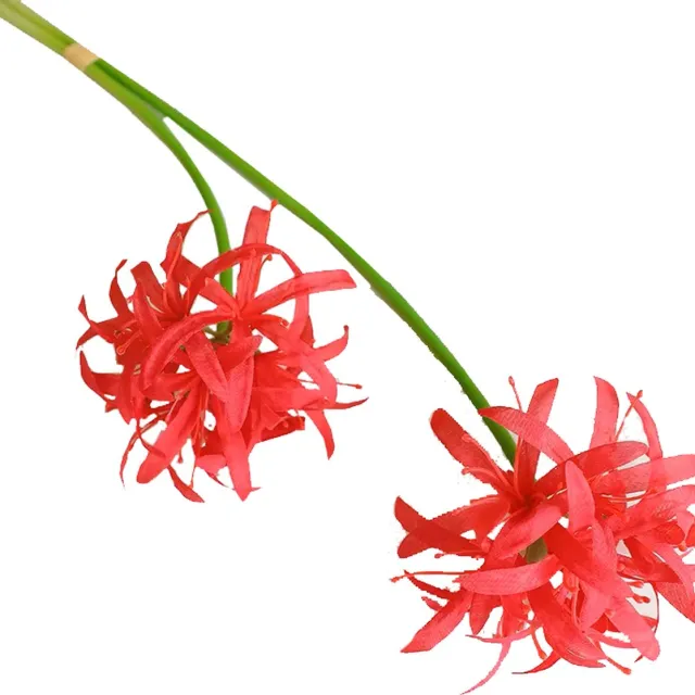 Globalgiftshop Steelbloem - kunstbloem lelie 2 bloemig 34 cm rood