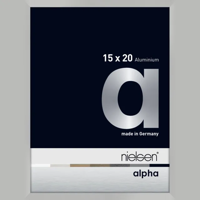 Nielsen Alpha Aluminium Fotolijst Frosted Silver 15x20cm Aluminium-zilver