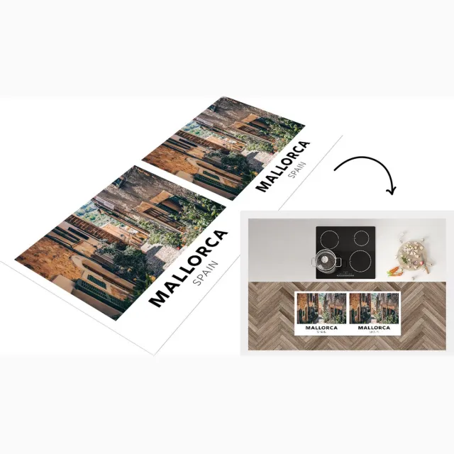 KitchenYeah Keukenloper - Loper keuken - Spanje - Mallorca - Weg - Keukenloper vinyl Multicolor