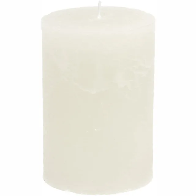 Viana Effen pilaarkaarsen, wit, 70x100mm, set van 4, huwelijksdecoratie, pre