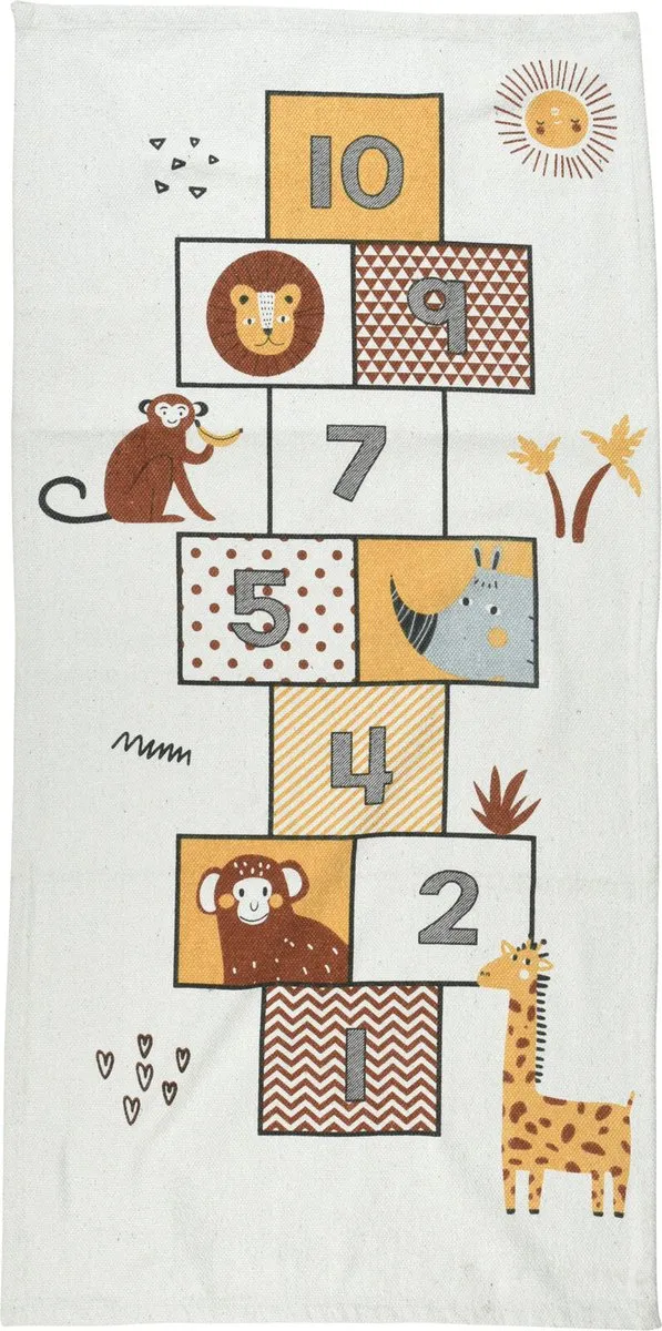 Home & Styling Vloerkleed / Tapijt Safari - Hinkelpad - 70 x 140 cm - Katoen Multi