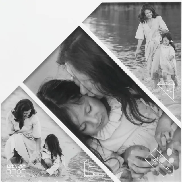 Deknudt Frames multifotolijst - wit - collagelijst - foto 20x24 - 16x37 - 20x23 cm