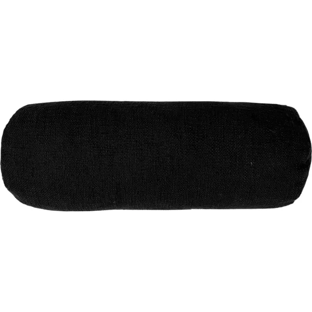 Tiseco Home Studio - Kussen (gevuld) COTTON SLUB - SET/2 - 100% katoen - Bolster - 15x45cm - Zwart BLACK