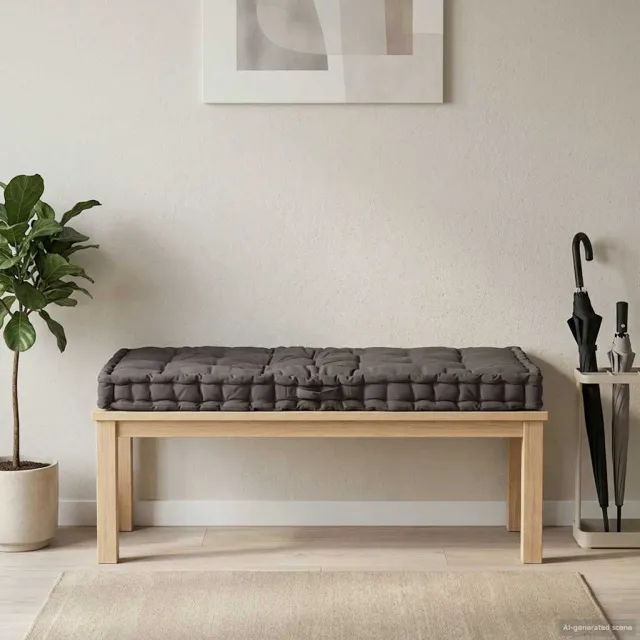 vidaXL Palletvloerkussen 120x80x10 cm katoen antraciet Anthraciet