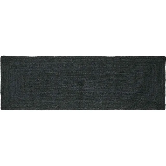 vidaXL Gebied Tapijt Donkergrijs 80 x 200 cm Jute