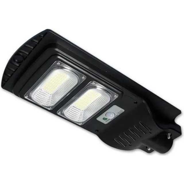 ABC-Led 100W solar straatlantaarn - 96 LED - 2000 Lumen zwart