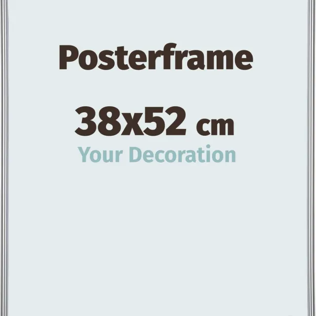 yd. Your Decoration - Posterlijst 38x52 cm - Kunststof - Zilver Hoogglans - Paris