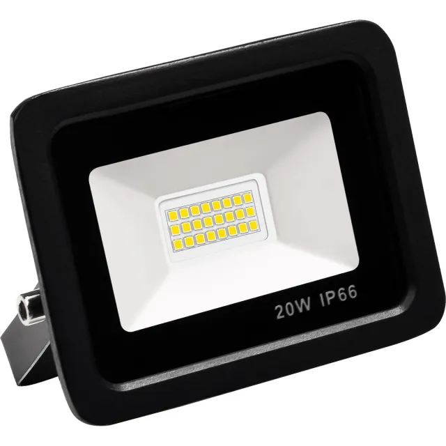 Solistech LED Breedstraler 2 stuks 20W 3000K Warm wit IP66 2000 lumen Kantelbaar Zwart