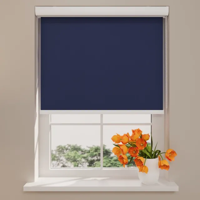 DTCH Rolgordijn Cassette Pure - Verduisterend - Jeans Blue - 120 x 175 cm