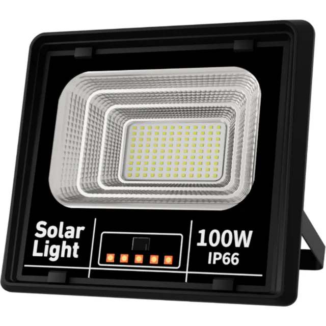 Jortan Tech Solar LED-schijnwerper buiten - Zonnepaneel - Afstandsbediening - LiFePO4-accu - Jortan Tech Zwart