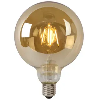 Lucide Ledfilamentlamp Globe G125 - Amber - D12,5cm - Dimbaar - Warm Wit - E27 - 8w