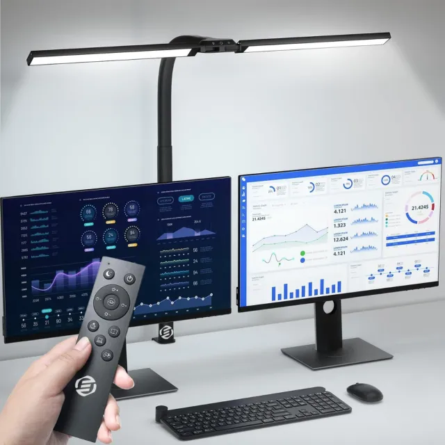 Equivera Monitor Lightbar - Monitor Light Bar - Monitor Lamp - Monitor Bar - Laptop Lamp - PC Lamp - Dimbaar - Thuiswerken, Kantoor, Gamen Zwart
