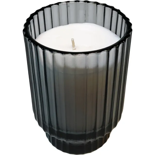 XLBoom Volta Medium "Morning Glow" Geurkaars - in Glas - 60 branduren - Grijs - Ø9 cm