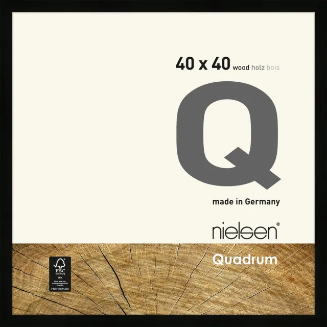 Nielsen Quadrum Houten Wissellijst Black 40x40cm Zwart
