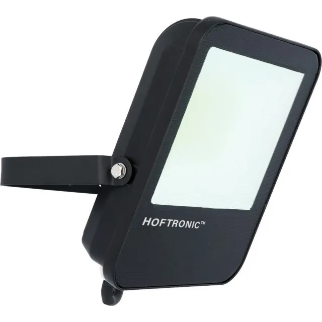 HOFTRONIC Luxor - LED breedstraler - 50 Watt - 160 lm/W 8000 lumen - 4000K Neutraal wit licht - IP65 Waterdicht - LED Schijnwerper met LumiLeds - Extreem efficiënt - 5 jaar garantie - LED Floodlight Zwart