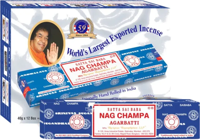 Yogi & Yogini naturals Nag Champa wierook 40 grams Satya - doos van 12 st. Meerkleurig