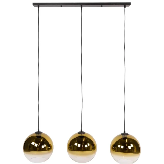 Nest of Nora Hanglamp Tivo - 3-lichts bolvormig - Goud E27 lamp
