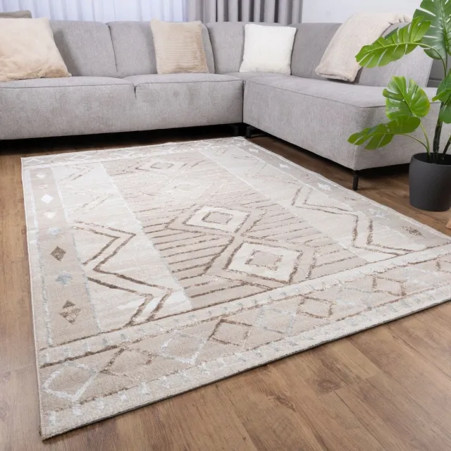 Koho Carpets Beige Tapijt Laagpolig Vloerkleed Koho Marbella - 240x330cm- Modern - Woonkamer - Salon - Slaapkamer - Eetkamer