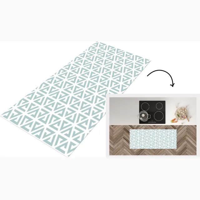 KitchenYeah Keukenloper - Loper keuken - Design - Geometrie - Patroon - Driehoek - Keukenloper vinyl Multicolor