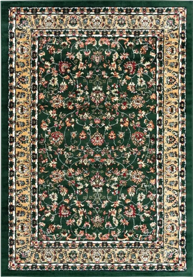 Unyqoos Klassieke oosterse tapijt met patroon voor woonkamer en hal groen
