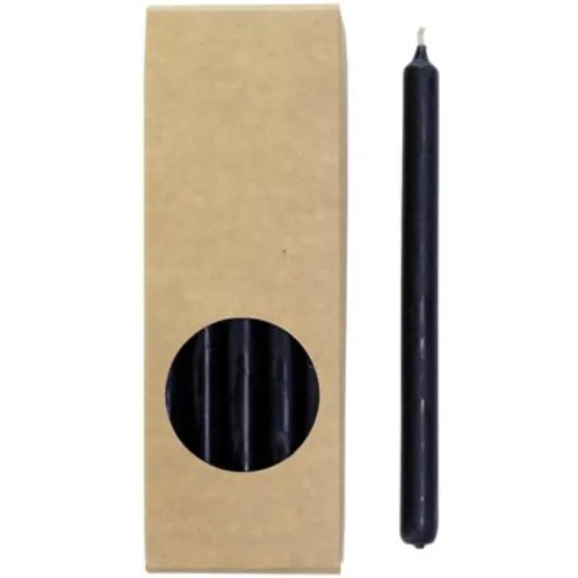 Rustik Lys EXTRA SMALLE KLEIN 1,2 CM - Rustik Lys Zwart - Zwart - Potloodkaarsen Medium lengte - 20 stuks 1,2 x 17.5cm (let op afmeting)