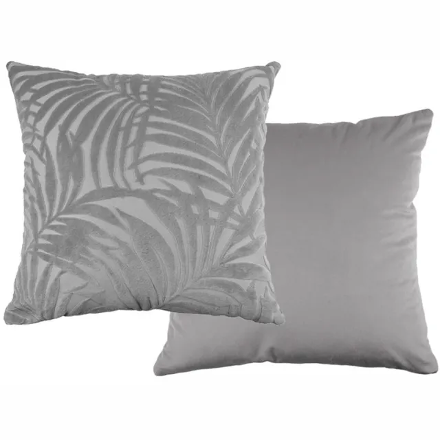 Outspot Stijlvolle sierkussens met jacquard velvet motief 1 + 1 gratis - Grijs 1 + 1 gratis