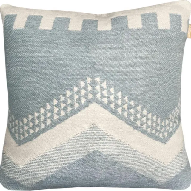 Malagoon Sierkussen - Zig Zag Fun Misty - Blauw - 50 Cm X 50 Cm