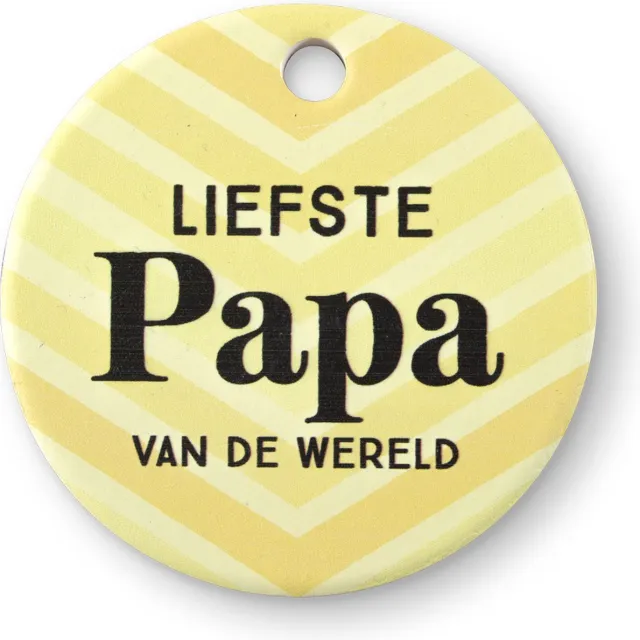Miko Liefste Papa - Magneet - Keramiek - Miko geel