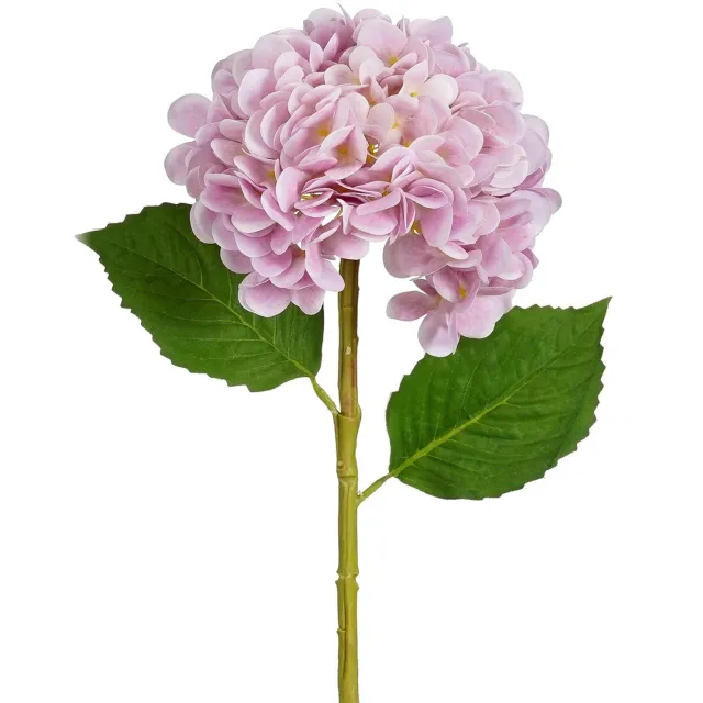 Mica Decorations Hortensia Roze Kunstbloem Real Touch - Kunsthortensia Van Polyester - Lengte 55 cm - Serie Hydrangea - Collectie Essential - Roze Kunstbloem - Decoratieve Bloem Pink