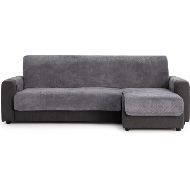 Belmarti Coral Bankbeschermer Grijs Chaise Longue Rechts 200cm breed