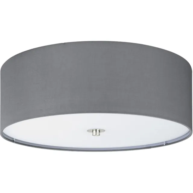 EGLO Pasteri - Plafondlamp - 3 Lichts - ø475 mm. - Nikkel-Mat - Taupe