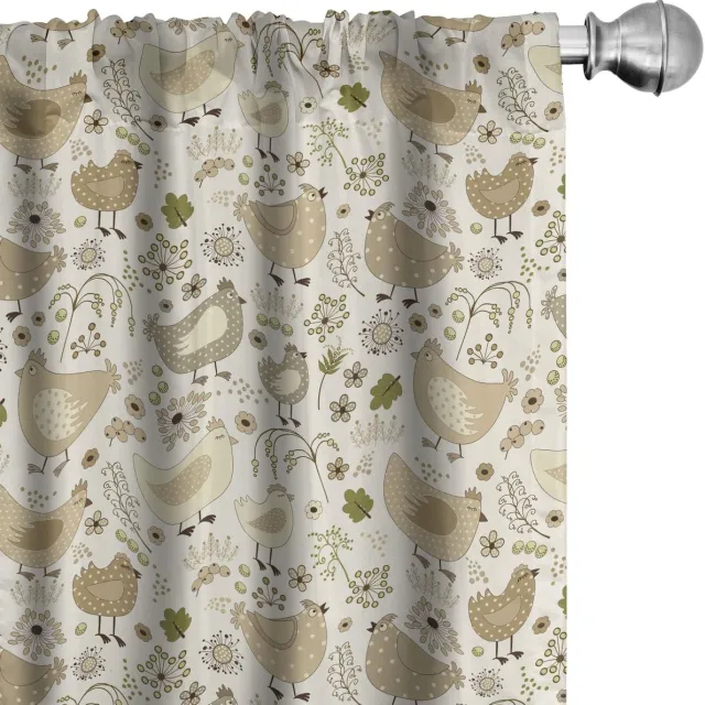 ABAKUHAUS Kip Voorhangen – 2x75x225 – Microvezel – Bruin Camel Bruin Kamel