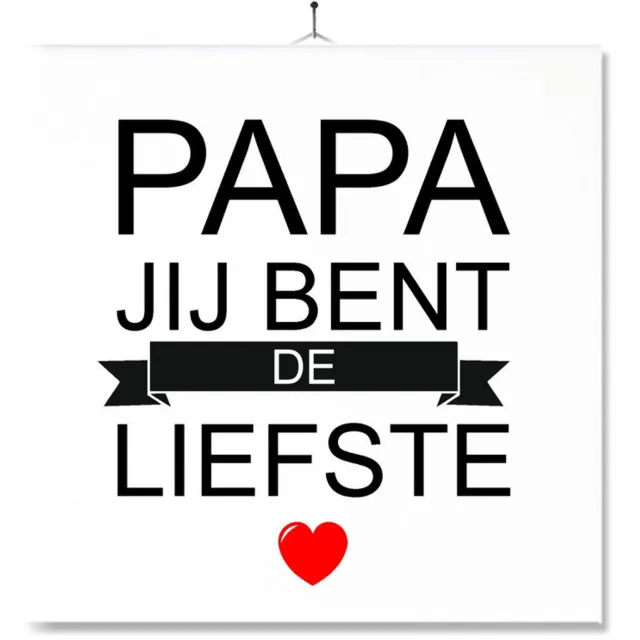 MC Living Tegel Met Opdruk | Geschenk | Kado | Papa jij bent de liefste Multi-Color