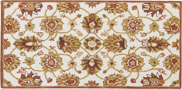Beliani EZINE - Vloerkleed - Lichtbeige - Wol Bruin