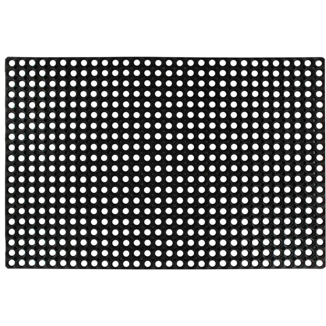 vidaXL Rubbermat 16 mm 80x120 cm Zwart