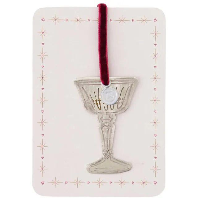 Zusss kersthanger metaal - glas - zilver