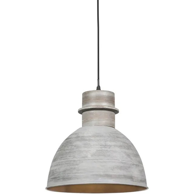 QAZQA dory - Landelijke Hanglamp - 3 lichts - H 1300 mm - Grijs - Woonkamer | Slaapkamer | Keuken