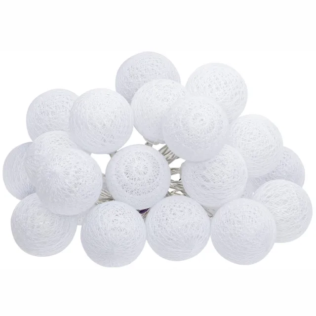 Atmosphera LED slinger 20 bollen - D6 cm - wit - 4 meter - Sfeerverlichting
