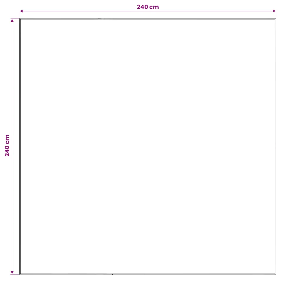 vidaXL Vloerkleed ORIZ Crèmekleurig 240 x 240 cm 100% polyester, foto 3