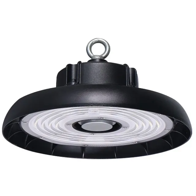 Qualu LED UFO High Bay 150W - Magazijnverlichting - Waterdicht IP65 - Helder/Koud Wit 6400K - Aluminium Zwart