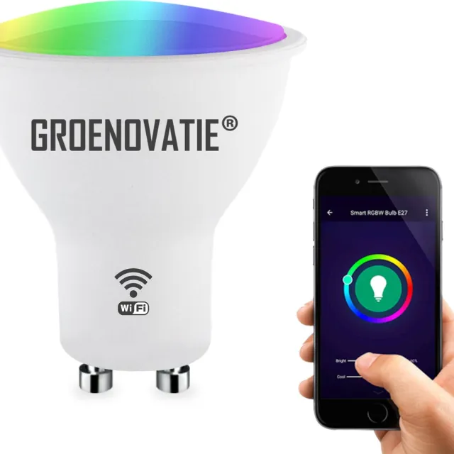 Groenovatie Wifi Smart LED Spot - GU10 Fitting - 5W - TUYA - RGBW
