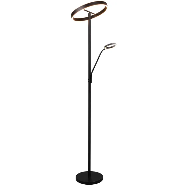 Trio WILLIS - Vloerlamp - Zwart mat - incl. 1x SMD 39 W