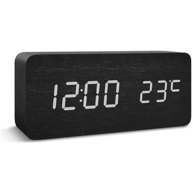 Inf Digitale LED-wekker Black