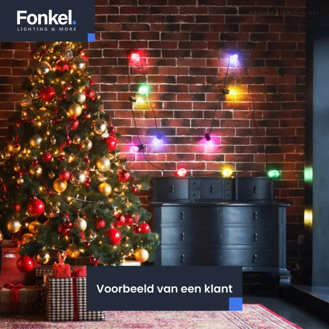 Fonkel 100m Arena Eco Prikkabel – Gekleurd – Mix 5 kleuren Lampjesslinger - Lichtsnoer - Sfeerverlichting Buiten en Binnen - Feestverlichting