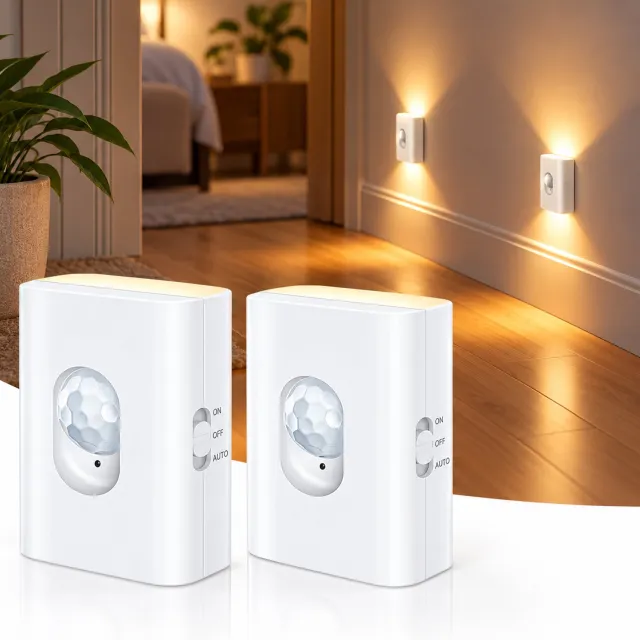 Sounix Kastverlichting met Bewegingssensor - Nachtlampje - 2 Stuks - Draadloos & Magnetisch - Warm Wit - Wit
