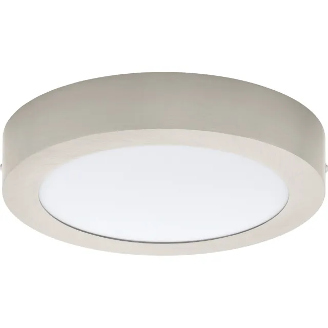 EGLO Fueva 1 - Plafonlamp - LED - Ø225mm. - Nikkel - 3000K Grijs