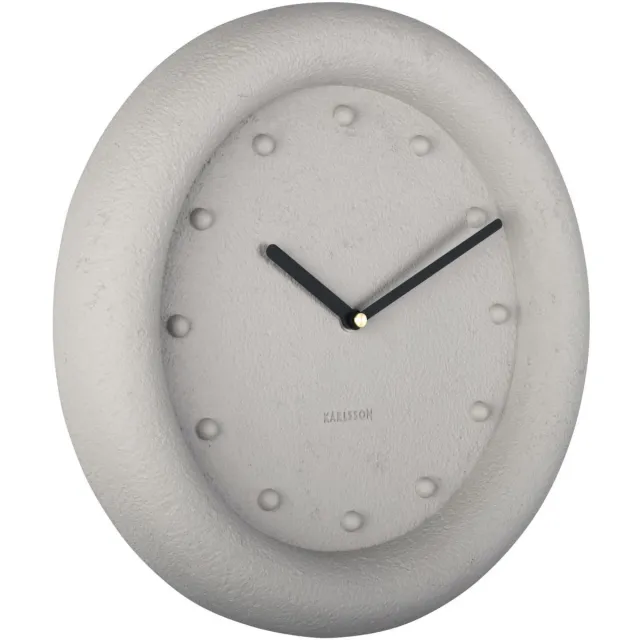 Karlsson Wandklok Petra - Polyresin - Warm Grijs - Ø30cm - Modern